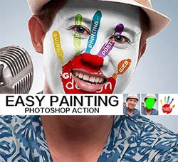 极品PS动作－人脸彩绘：Easy Painting Photoshop Action